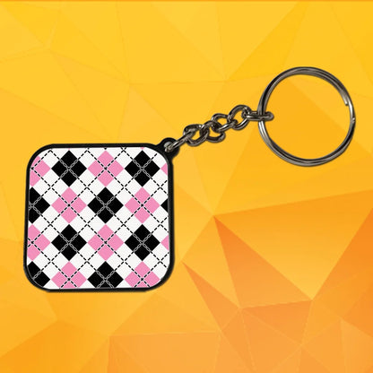 Patterns - A Combo Of 4 Black Border Keychains