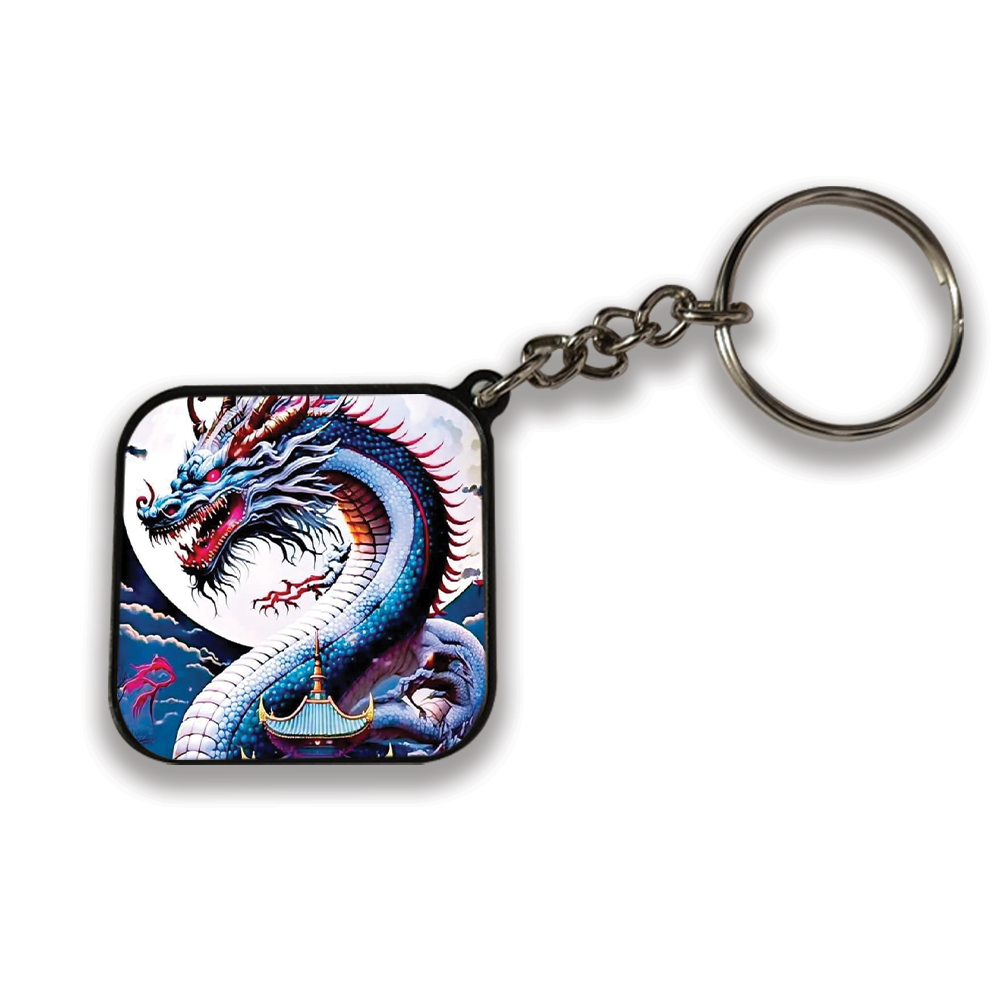 Blue Dragon - Keychain SQUARE