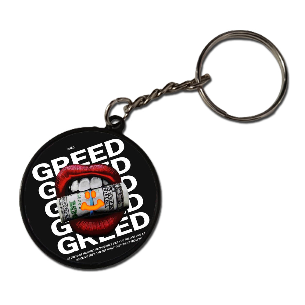 Greed - Keychain circle