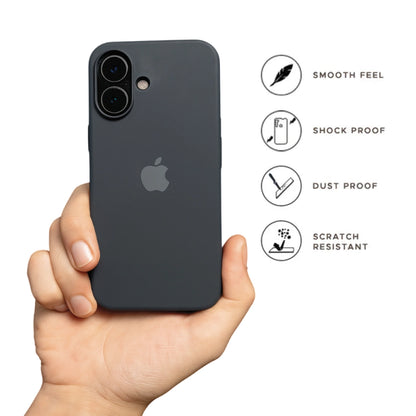 Black Liquid Silicone Case For Apple iPhone Models Infographic