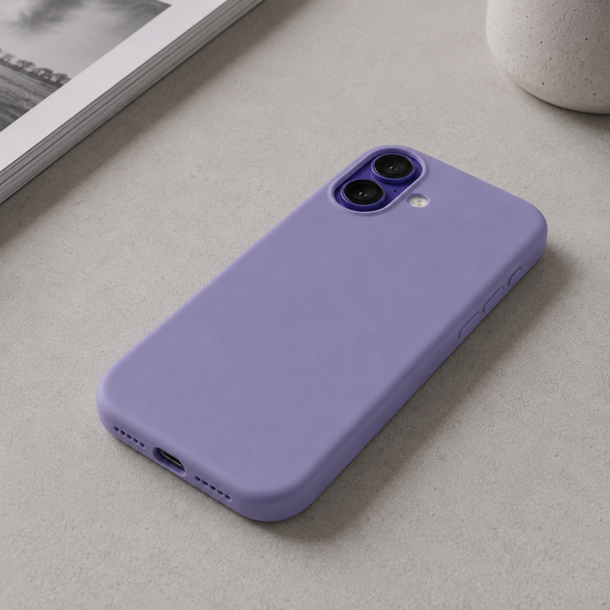 Lavender Liquid Silicone Case For Apple iPhone Models