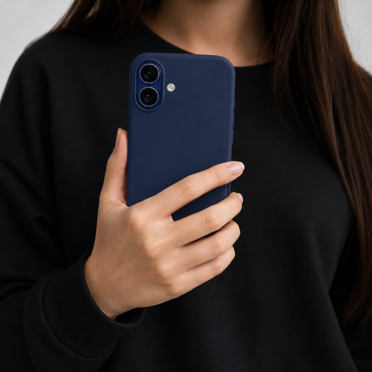 Storm Blue Liquid Silicone Case For Apple iPhone Models