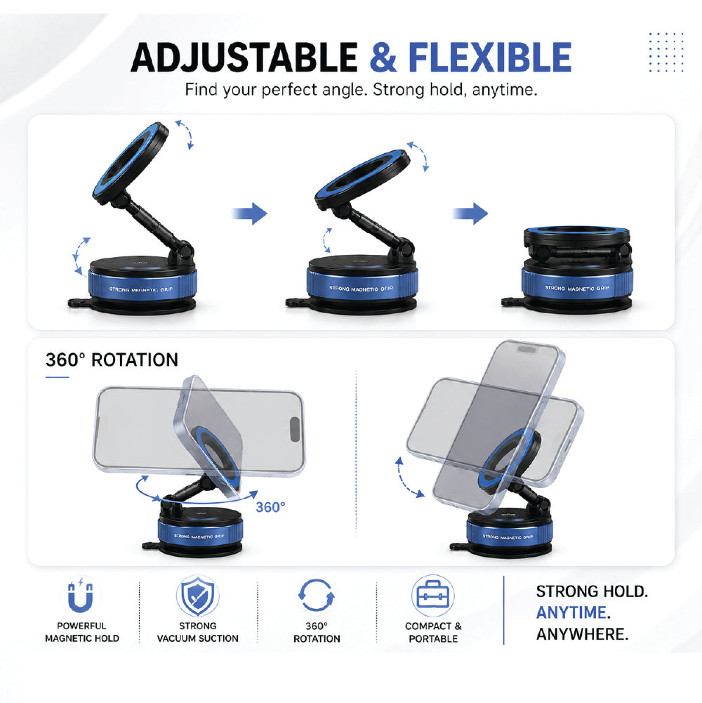 Car cum Table Stand - Magnetic, Adjustable Angles