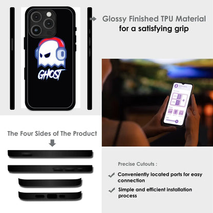 Neon Ghost Music Aesthetic - Glossy Metal Silicone Case For Apple iPhone Infographic