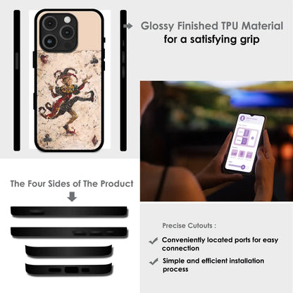 Abstract Dancing Figure Art - Glossy Metal Silicone Case For Apple iPhone Infographic