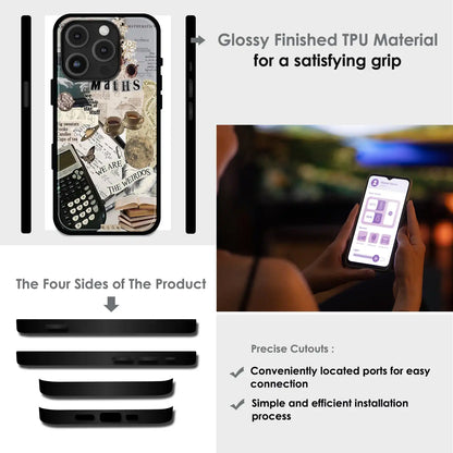 Study Vibes Maths - Glossy Metal Silicone Case For Apple iPhone Infographic
