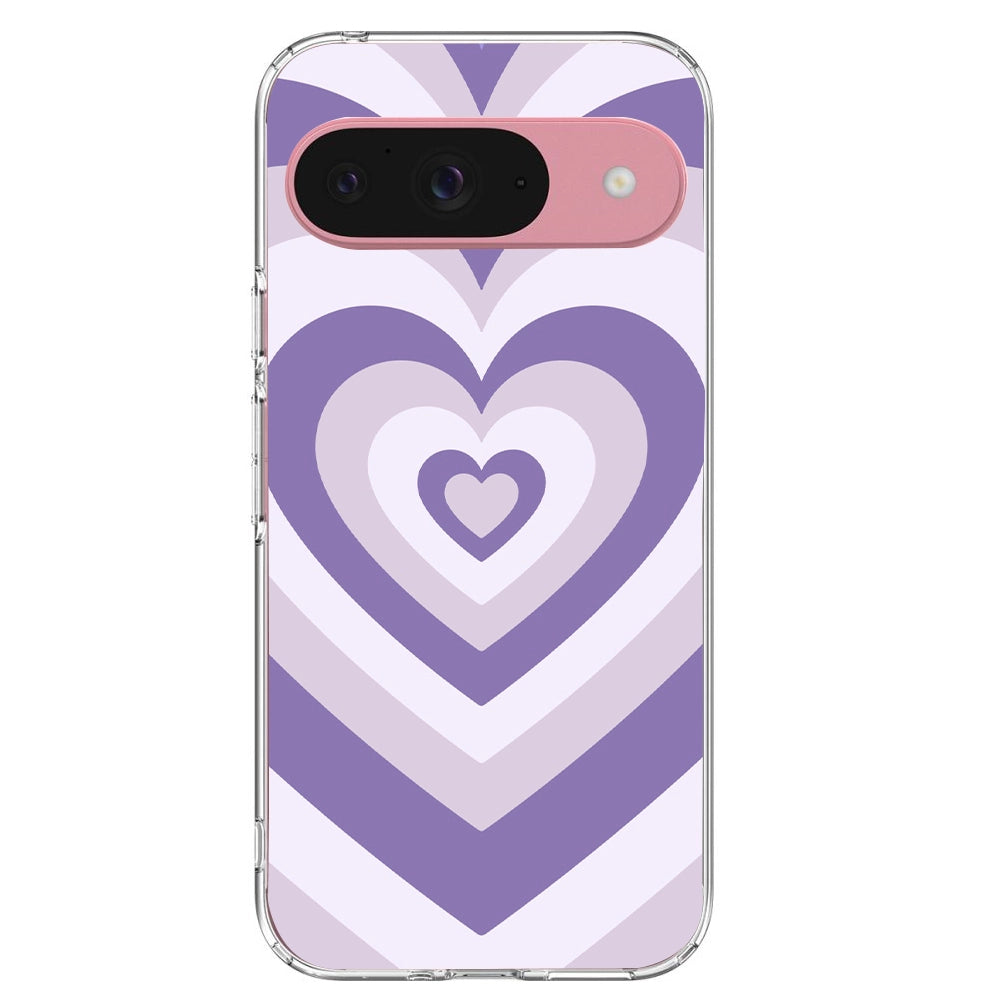 Dark Purple Hearts - Printed Silicone Case For Google Pixel Infographic