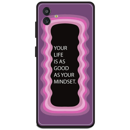 'Your Life Is As Good As Your Mindset' - Pink Armor Case For Samsung Models Samsung M13 5G