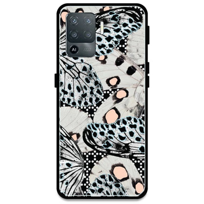 White Butterflies - Armor Case For Oppo Models Oppo F19 Pro