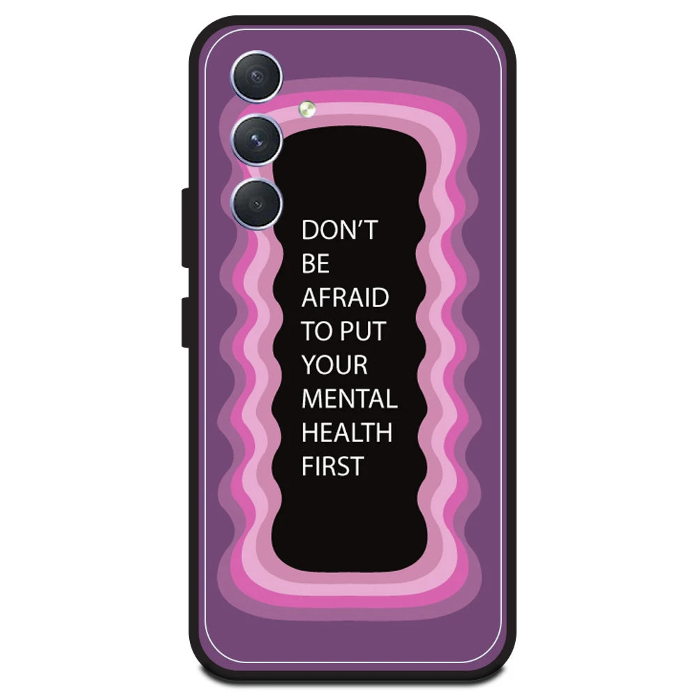 'Don't be Afraid To Put Your Mental Health First' - Pink Armor Case For Samsung Models Samsung A54 5G