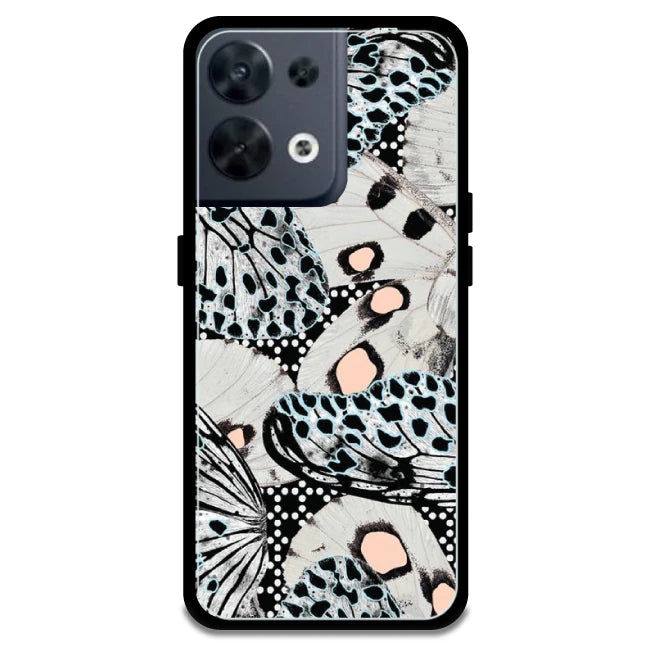 White Butterflies - Armor Case For Oppo Models Oppo Reno 8 5G