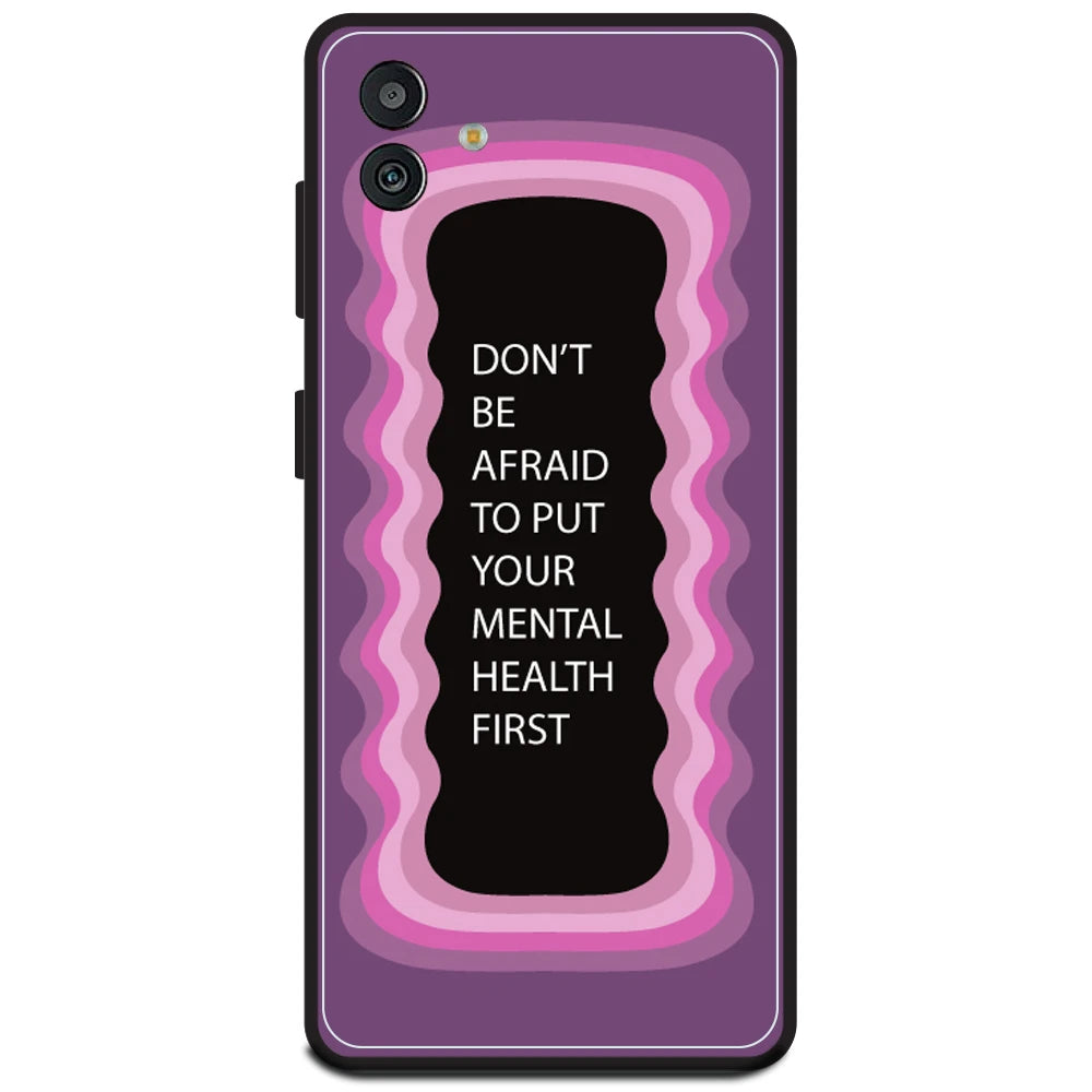 'Don't be Afraid To Put Your Mental Health First' - Pink Armor Case For Samsung Models Samsung M13 5G