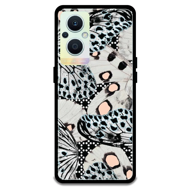 White Butterflies - Armor Case For Oppo Models Oppo F21 Pro 5G