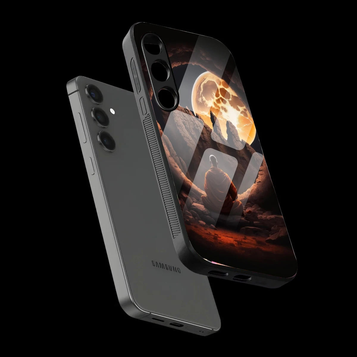 Meditating Monk - Glass Case For Samsung Galaxy Infographic