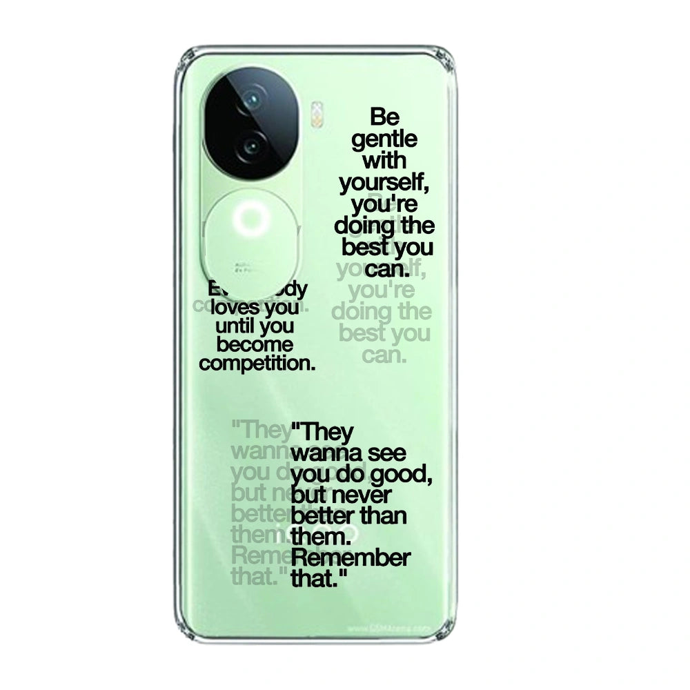 Motivational Quotes - Clear Printed Silicone Case For IQOO Infographic