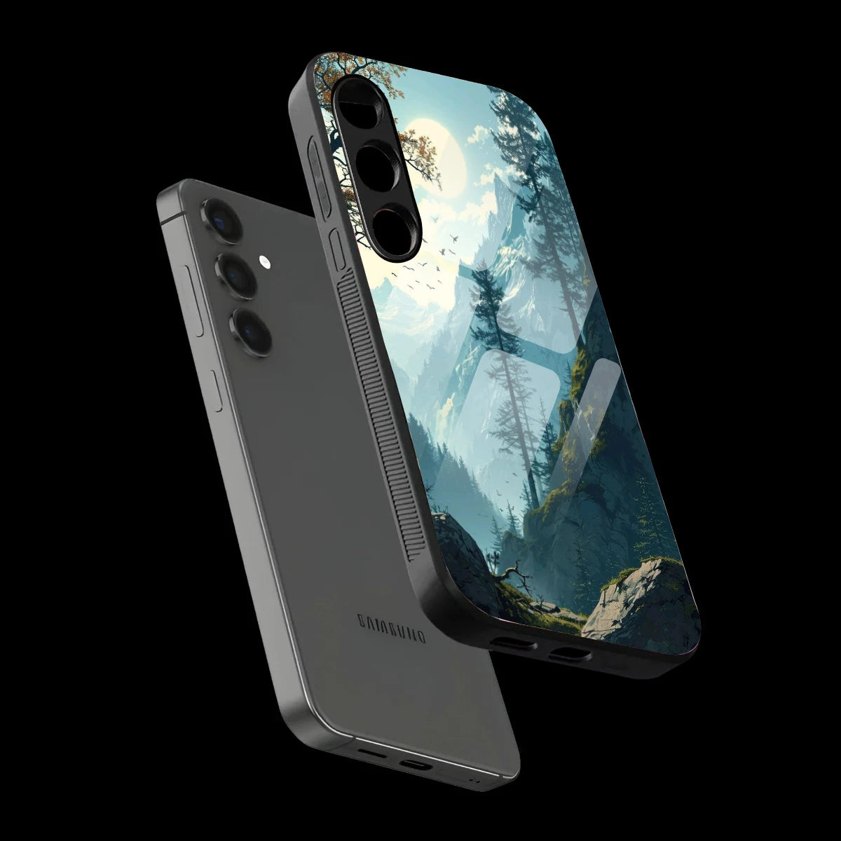 Mountain Landscape - Glass Case For Samsung Galaxy Infographic