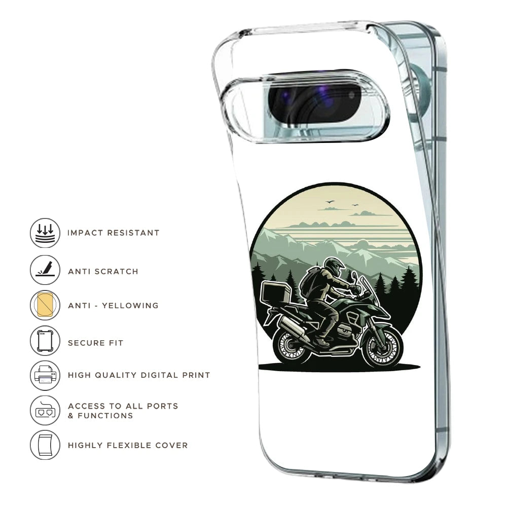 Biker - Printed Silicone Case For Google Pixel Infographic