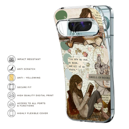 Book Collage - Printed Silicone Case For Google Pixel Infographic