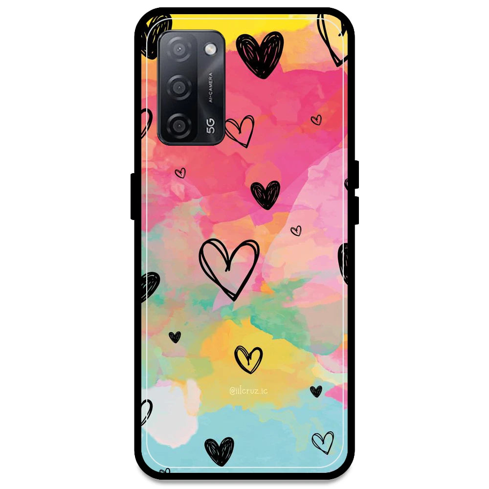 Hearts - Armor Case For Oppo Models Oppo A53s 5G