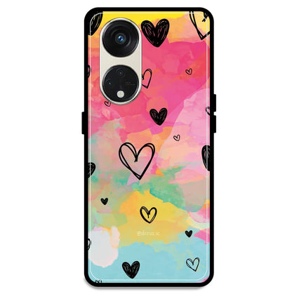 Hearts - Armor Case For Oppo Models Oppo Reno 8T 5G