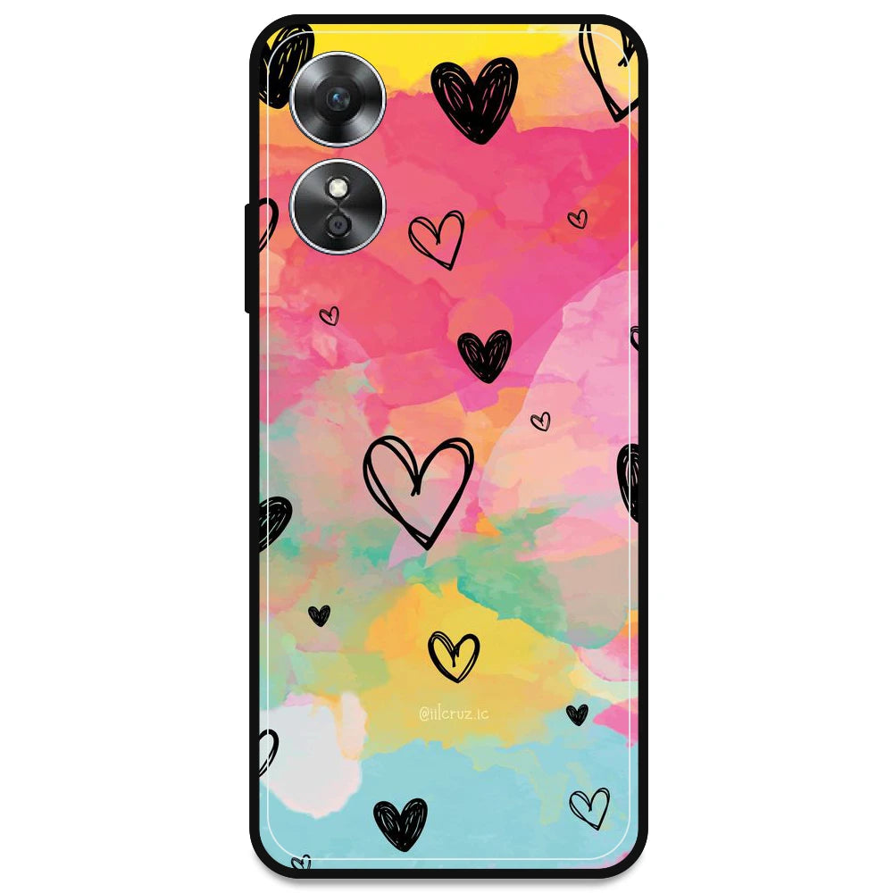 Hearts - Armor Case For Oppo Models Oppo A17