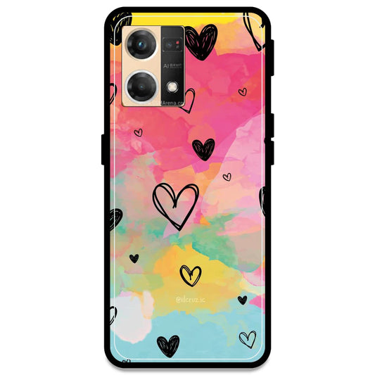 Hearts - Armor Case For Oppo Models Oppo F21 Pro 4G