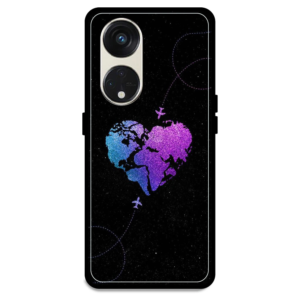 Travel Heart - Armor Case For Oppo Models Oppo Reno 8T 5G