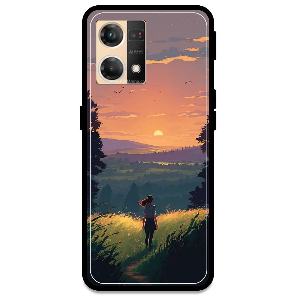 Girl & The Mountains - Armor Case For Oppo Models Oppo F21 Pro 4G