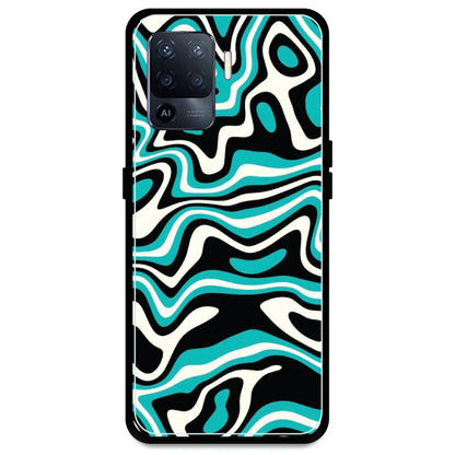 Blue & Black Waves - Armor Case For Oppo Models Oppo A94