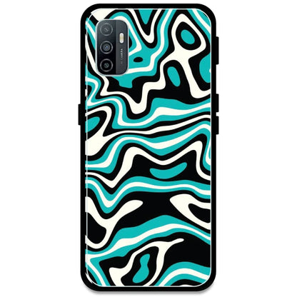 Blue & Black Waves - Armor Case For Oppo Models Oppo A33