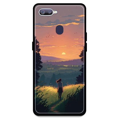 Girl & The Mountains - Armor Case For Oppo Models Oppo F9 Pro