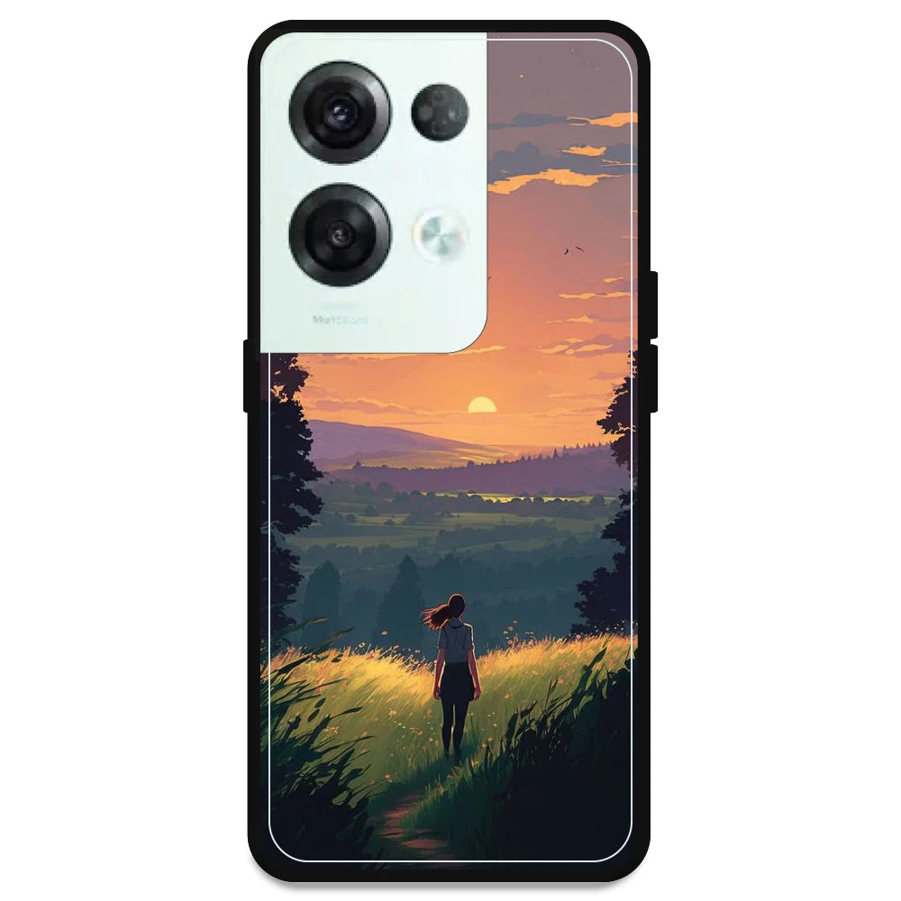 Girl & The Mountains - Armor Case For Oppo Models Oppo Reno 8 Pro 5G