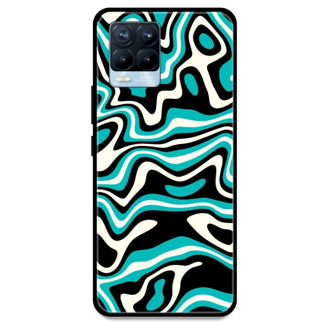 Blue & Black Waves - Armor Case For Realme Models Realme 8 Pro