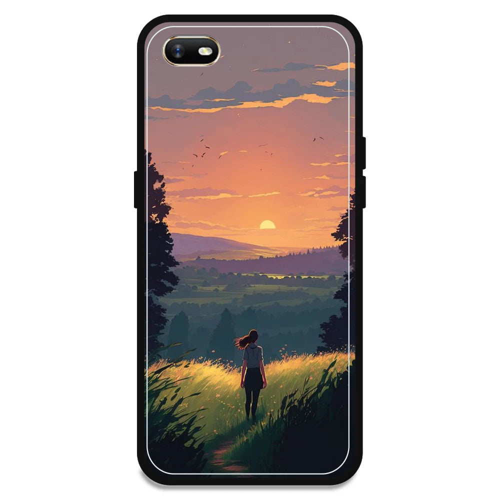 Girl & The Mountains - Armor Case For Oppo Models Oppo A1K