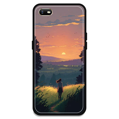 Girl & The Mountains - Armor Case For Oppo Models Oppo A1K