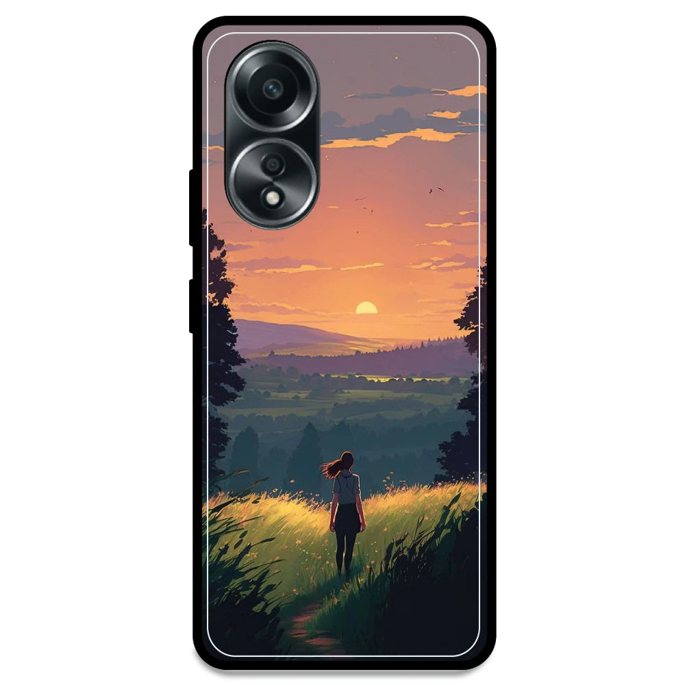 Girl & The Mountains - Armor Case For Oppo Models Oppo A58