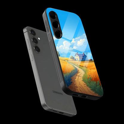 Sunny Countryside - Glass Case For Samsung Galaxy Infographic