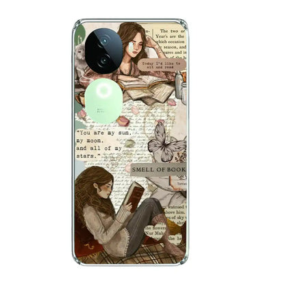 Book Collage - Printed Silicone Case For IQOO Infographic