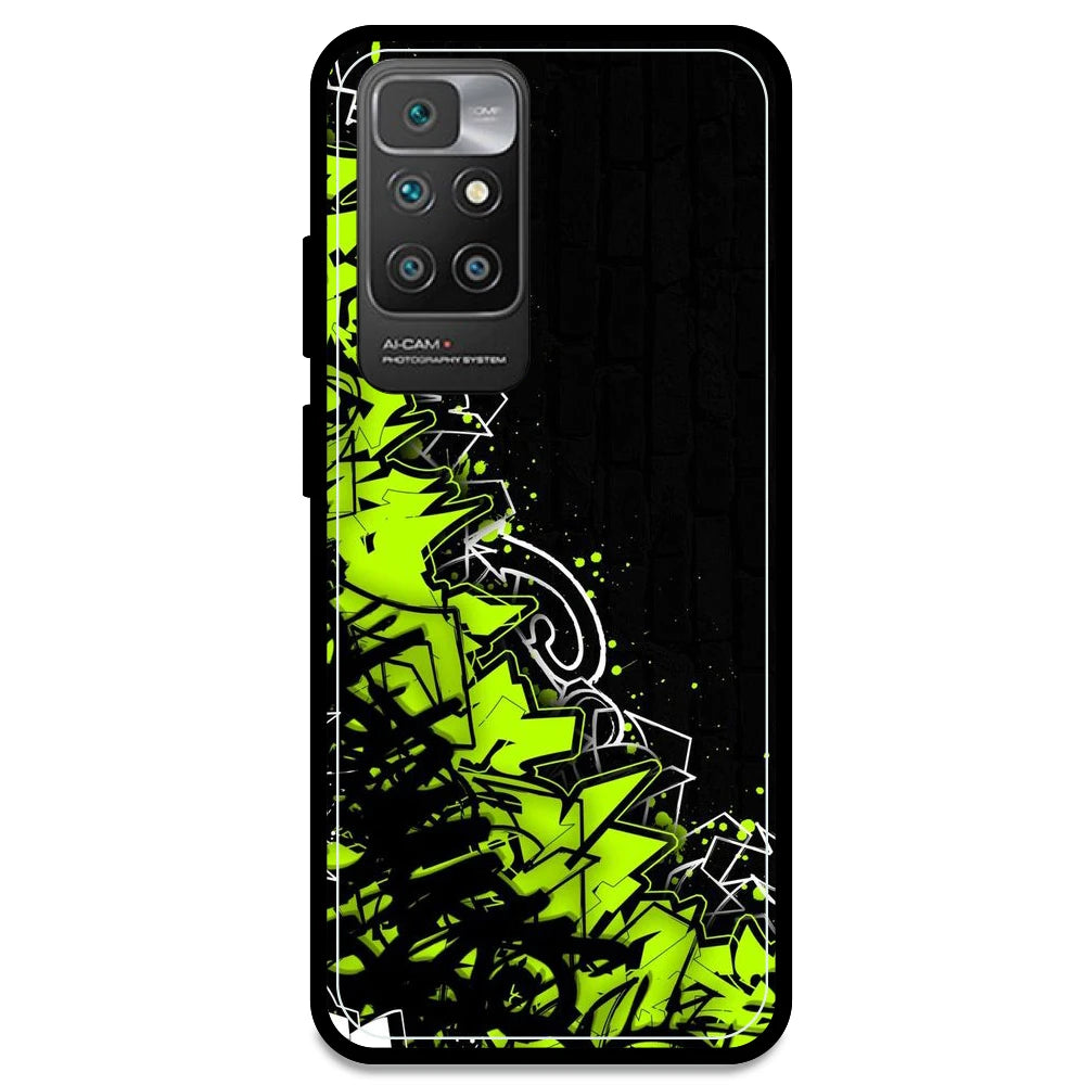 Green Graffiti - Armor Case For Redmi Models Redmi Note 10 Prime