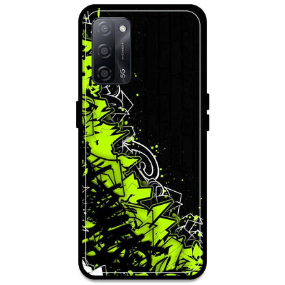 Green Graffiti - Armor Case For Oppo Models Oppo A53s 5G