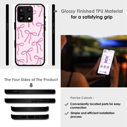 Pink Bows - Glossy Metal Silicone Cases for Oneplus