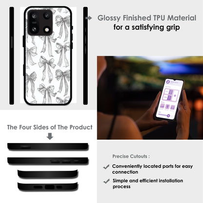 White Bows - Glossy Metal Silicone Cases for Oneplus