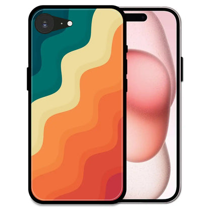 'Retro Waves - Glossy Metal Silicone Case For Apple iPhone 16e