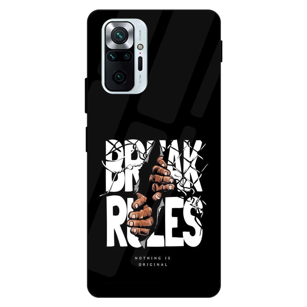 Break Rules - Glass Cases For Redmi Models