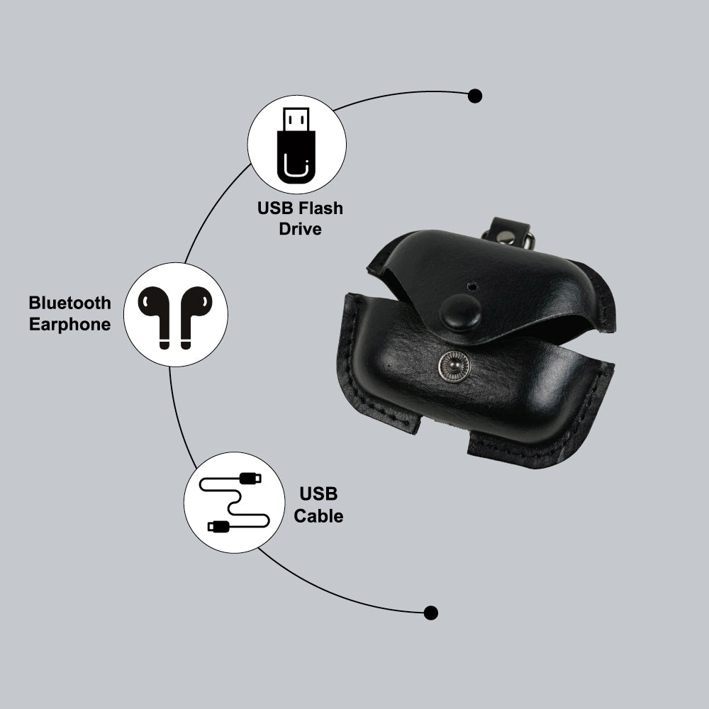 Black - Universal Earpod Pouch Infographic