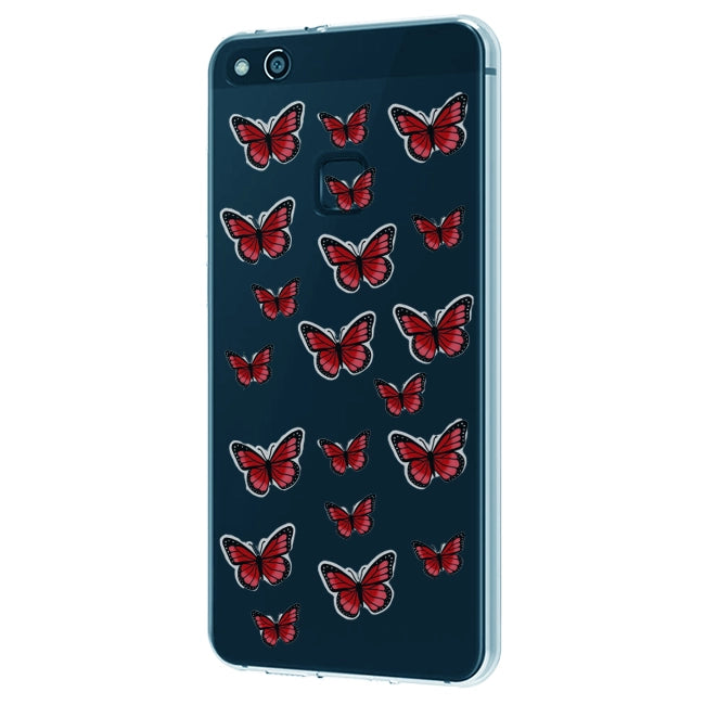 Red Butterfly - Clear Printed Silicon Case For Motorola Models infographic