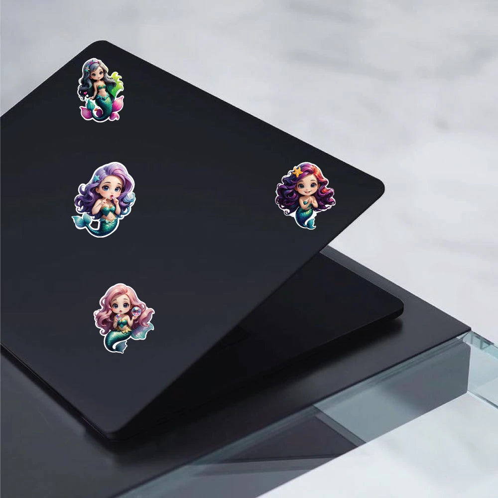 Mermaid Stickers Pack – 42+ Fantasy Waterproof Stickers Infographic