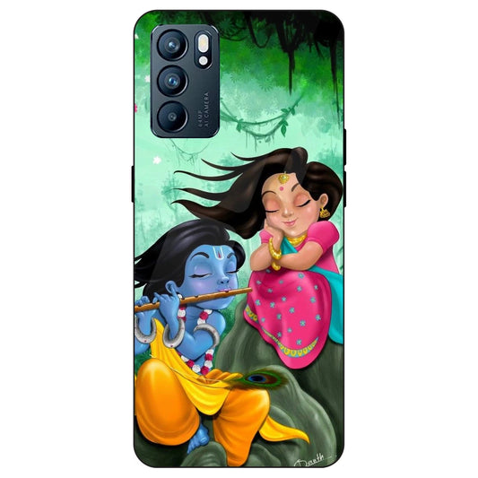 Radha Krishna - Glass Case For Oppo Models