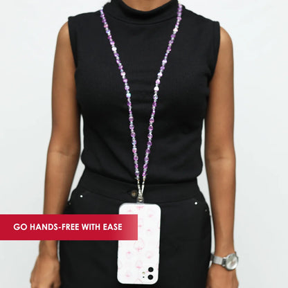 Purple Beads - Cross Body Phone Slings