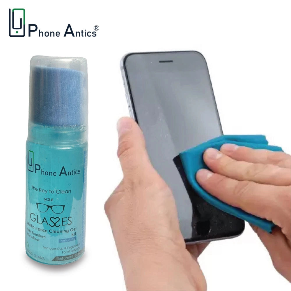 Mobile Screen Cleaning Gel With Microfiber Cloth- Aqua Breeze